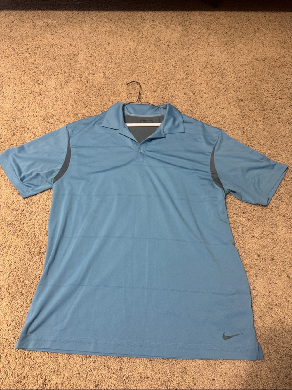 Nike Men’s Sky Blue Polo with Gray Accents